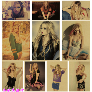 牛皮纸海报酒吧宿舍装 Lavigne 饰画照片墙 Avril 艾薇儿·拉维尼