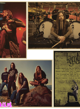 Lamb of God 上帝羔羊摇滚音乐海报欧美乐队琴行酒吧寝室装饰画芯