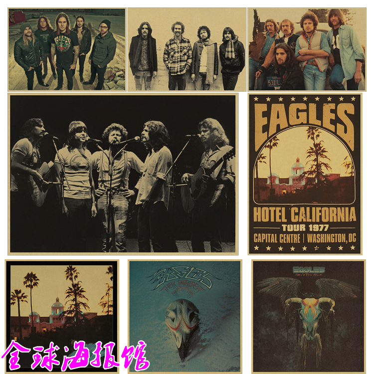 乐队摇滚风海报酒吧装饰画挂画