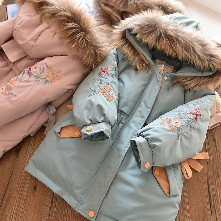 洋气派克服中长款外套儿童棉袄