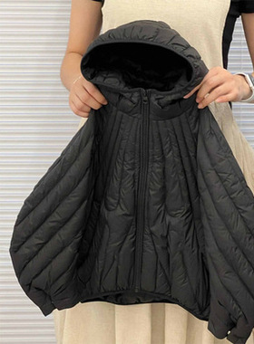 儿童轻薄羽绒棉服2023冬季男童韩版宽松洋气女童连帽纯色保暖外套