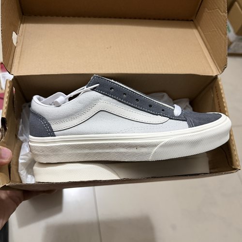 VANS Style 36白灰情侣休闲低帮男女鞋帆布运动滑板鞋VN0A3DZ32BR