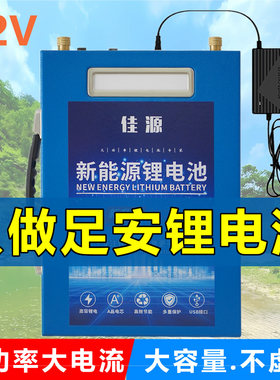 正品锂电池12v大容量电瓶100安120A三元锂电瓶80ah宁德时代长时间