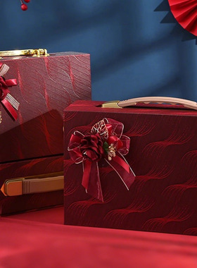 彩礼箱盒子礼金箱订婚现金聘金提亲礼盒提亲彩礼箱聘礼高档钱箱盒