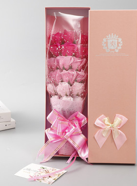三八妇女节创意礼品18朵玫瑰香皂花束礼盒送男女朋友老婆生日礼物