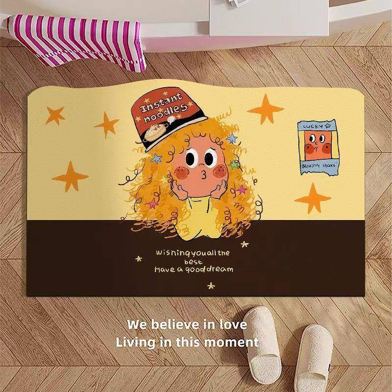 卡通星人星异形家用软硅藻室泥浴地垫厕所RYS耐磨卫间门口吸水生