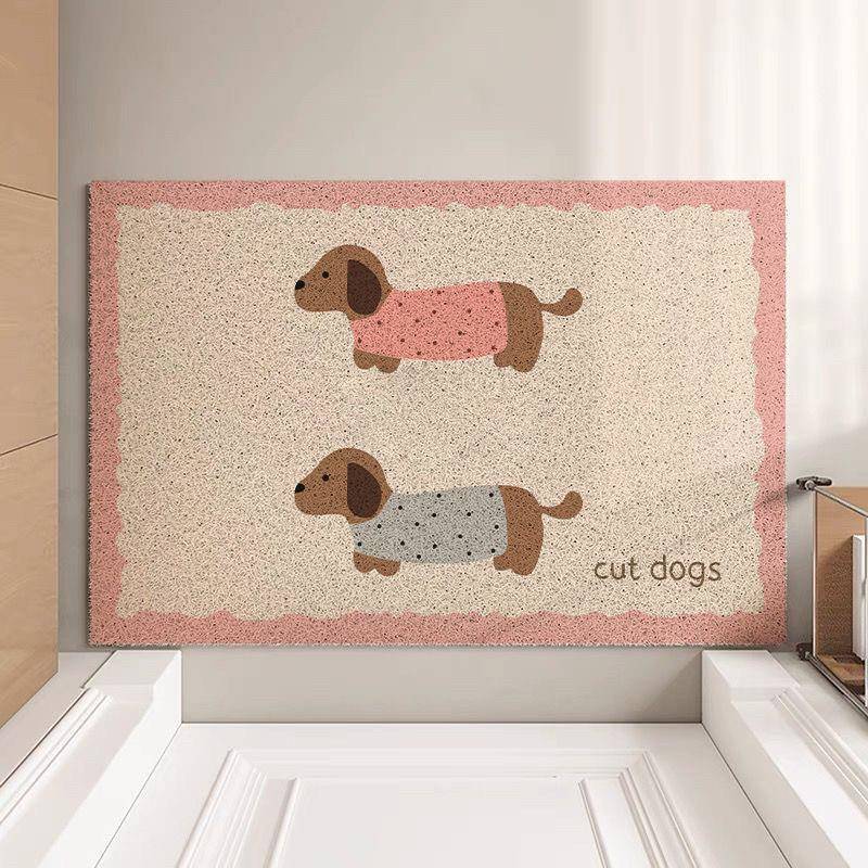 腊肠狗入户大门丝圈地垫耐脏免打理防滑脚垫可裁剪定制玄关过道垫