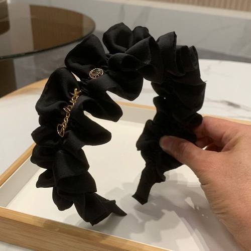 高颅顶褶皱发箍女发饰