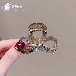 蝴蝶结发夹抓夹女中号鲨鱼夹高级感发卡 后脑勺发饰夹子头发饰品