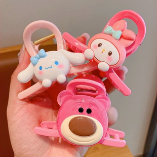 儿童抓夹小女孩2024网红卡通后脑勺高颜值发卡发夹女童鲨鱼夹新款