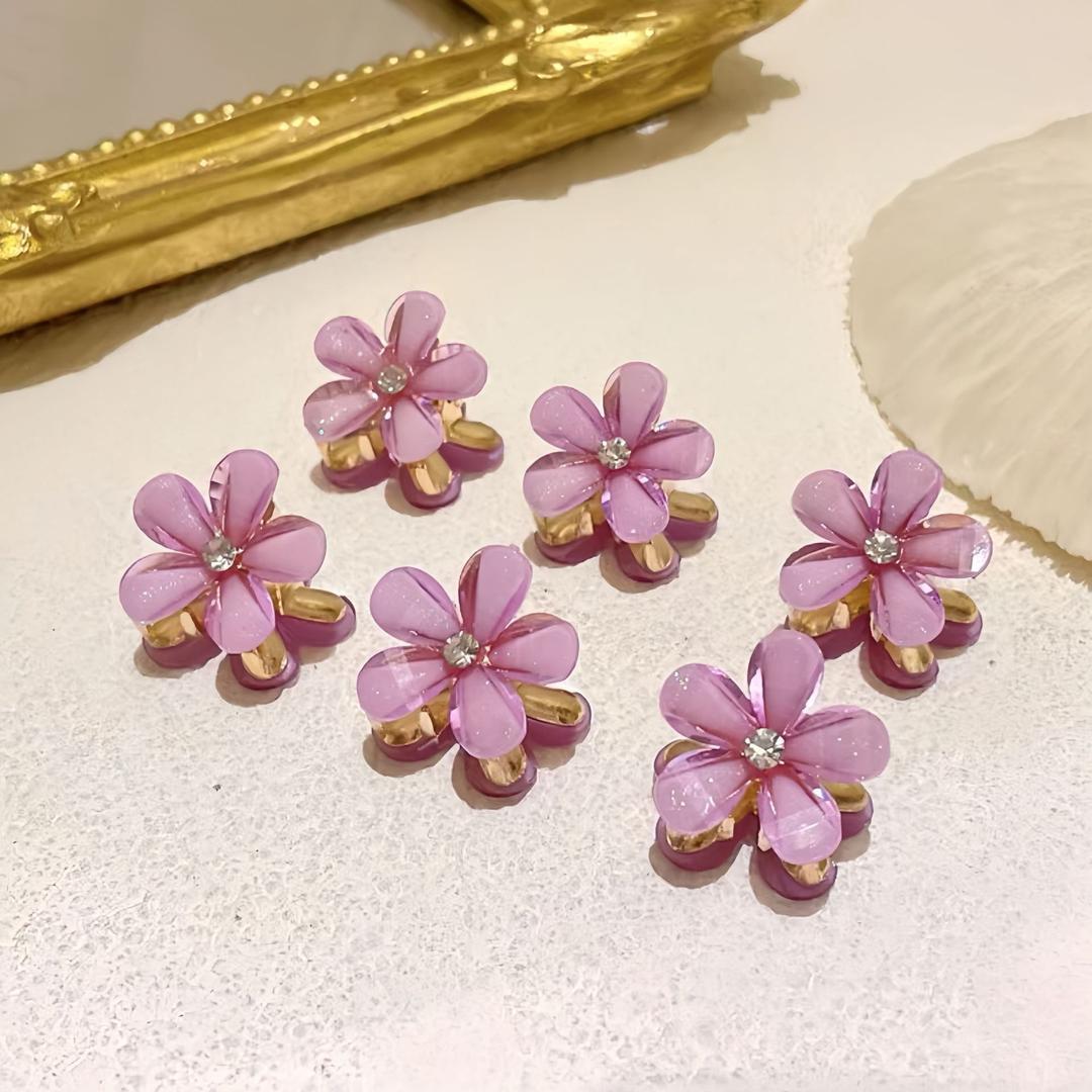 韩版花朵迷你小抓夹网红甜美发夹女刘海侧边夹碎发夹子头饰发夹女