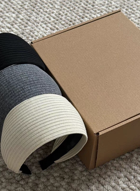 易梦玲鞠婧祎同款法式针织灰色加宽发箍女高颅顶发带头箍发卡头饰