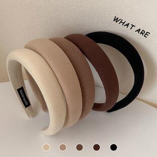 高颅顶网红发箍女2024防滑夏季奶咖色头新款捆可爱洗脸发捆ins风c