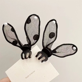 兔耳朵发卡发夹发饰可爱边夹韩国迷你小抓夹发卡夹子头饰网红爆款