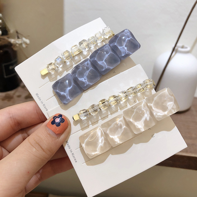 水波纹发夹刘海侧边夹