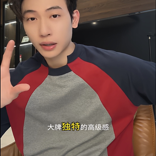 卫衣宽松WY1082 潮牌拼色不规则领口设计长袖 SDSA秋冬新款 痞帅男装