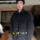 简约渐变纽扣翻领羊毛大衣外套百搭 痞帅男装 秋冬新款 韩版 SDSA男士