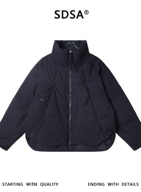 SDSA男士秋冬新款痞帅男装极简风解构廓形户外立领羽绒服外套百搭