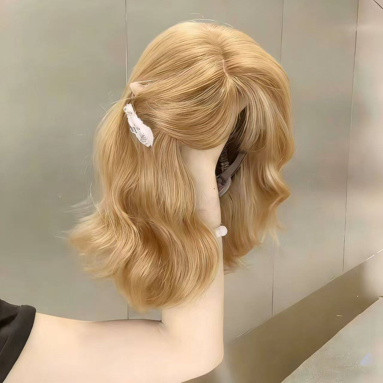 假发女韩系羊毛蛋蛋卷日常时尚减龄纹理蓬松自然仿真短发全头套式