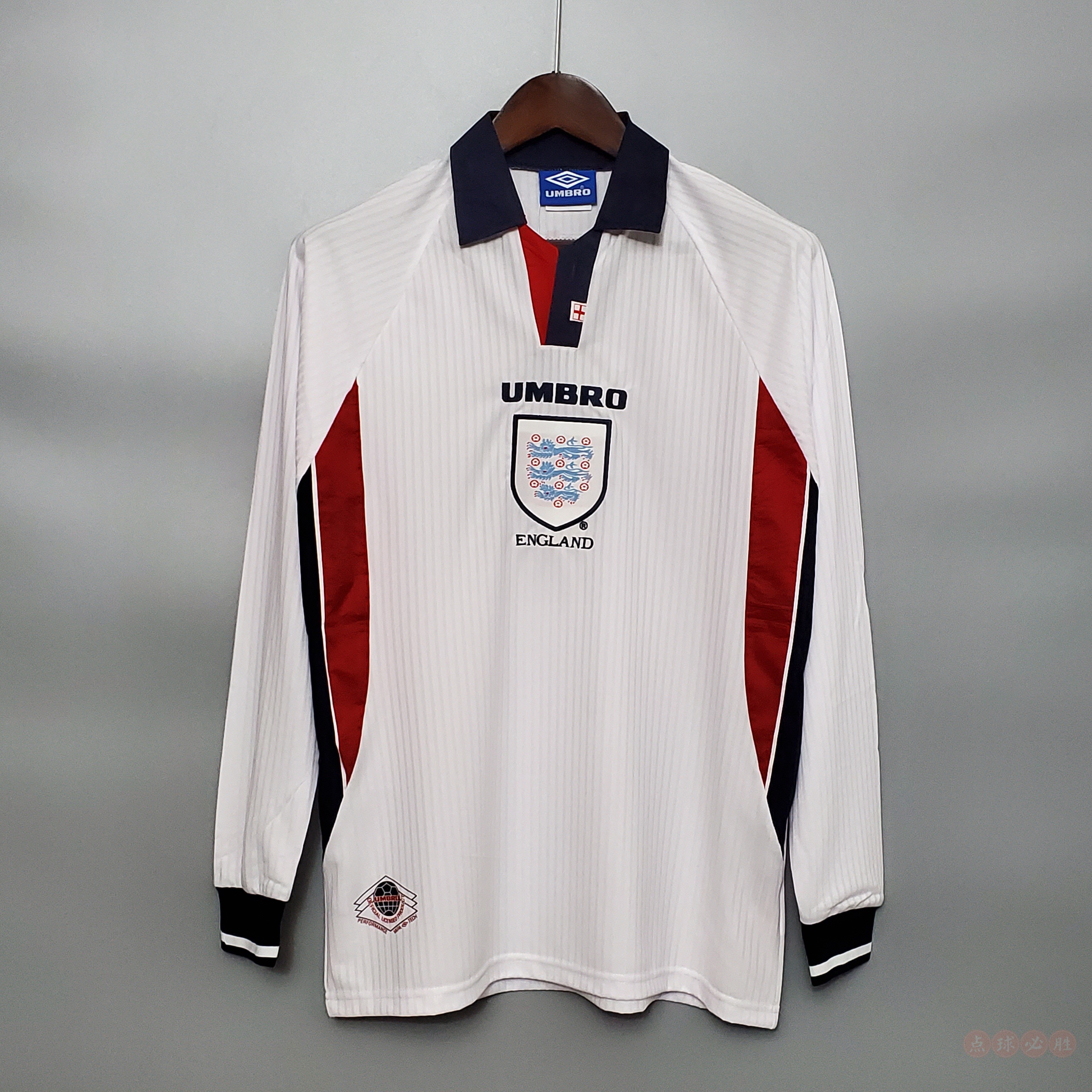 Umbro1998英格兰长袖复古版球衣