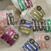 个性 彩色滴油水滴BB夹碎发刘海夹 韩国风新款 时尚 发夹边夹四件装