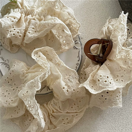 发圈布艺小清新蕾丝花边抓夹