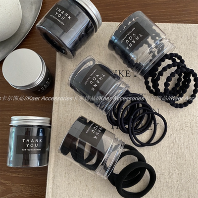 简约百搭黑色高弹力基础皮筋