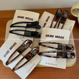 实用百搭 豹纹发夹大号刘海夹发卡侧边夹子洗脸鸭嘴夹发饰头饰品