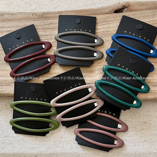 ins韩版 滴油椭圆发夹少女简约刘海碎发夹BB夹甜美刘海气质侧边夹