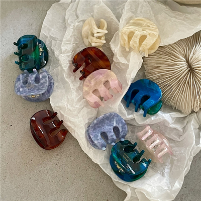 醋酸纹理可爱椭圆小抓夹刘海夹