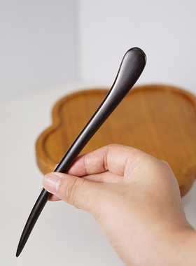 Zang又一雪 大千-古风发簪黑檀木绿檀盘绾挽发髻簪子钗发饰18厘米