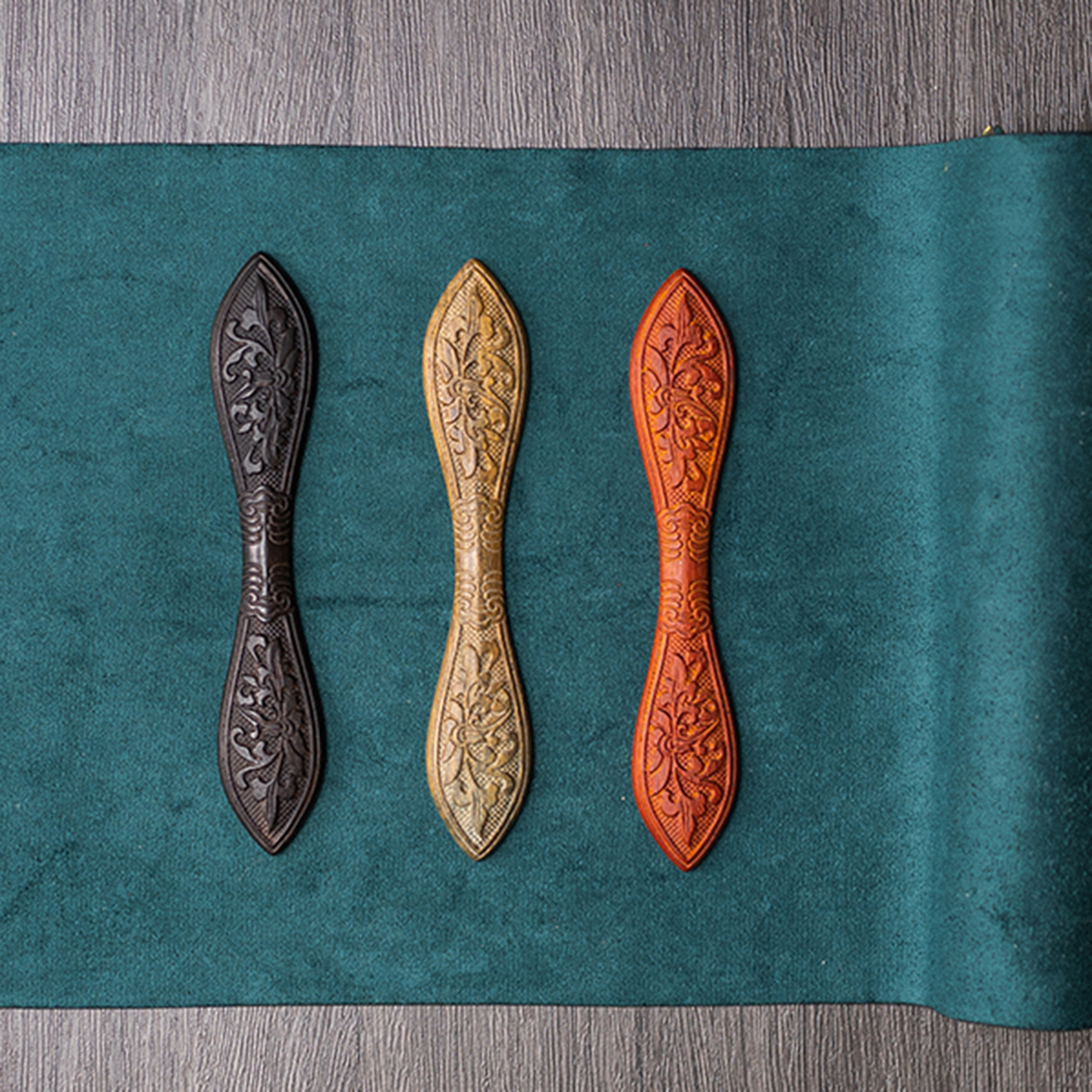 雕花古典黑红汉服簪子挽发