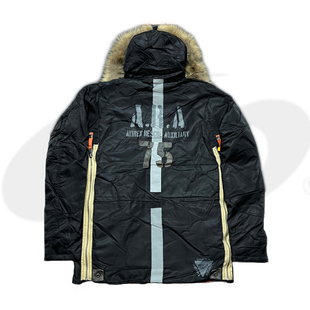 AVIREX N3B中长款派克风防寒棉服男女同款冬季加厚保暖棉衣外套