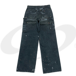 直筒裤 B01高复刻Vintage版 16盎司复古水洗做旧破洞双膝伐木工装