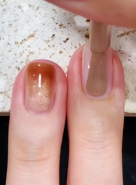 美拉德 秋日琥珀美甲！twomoons指甲油2025新款免烤快干持久可撕