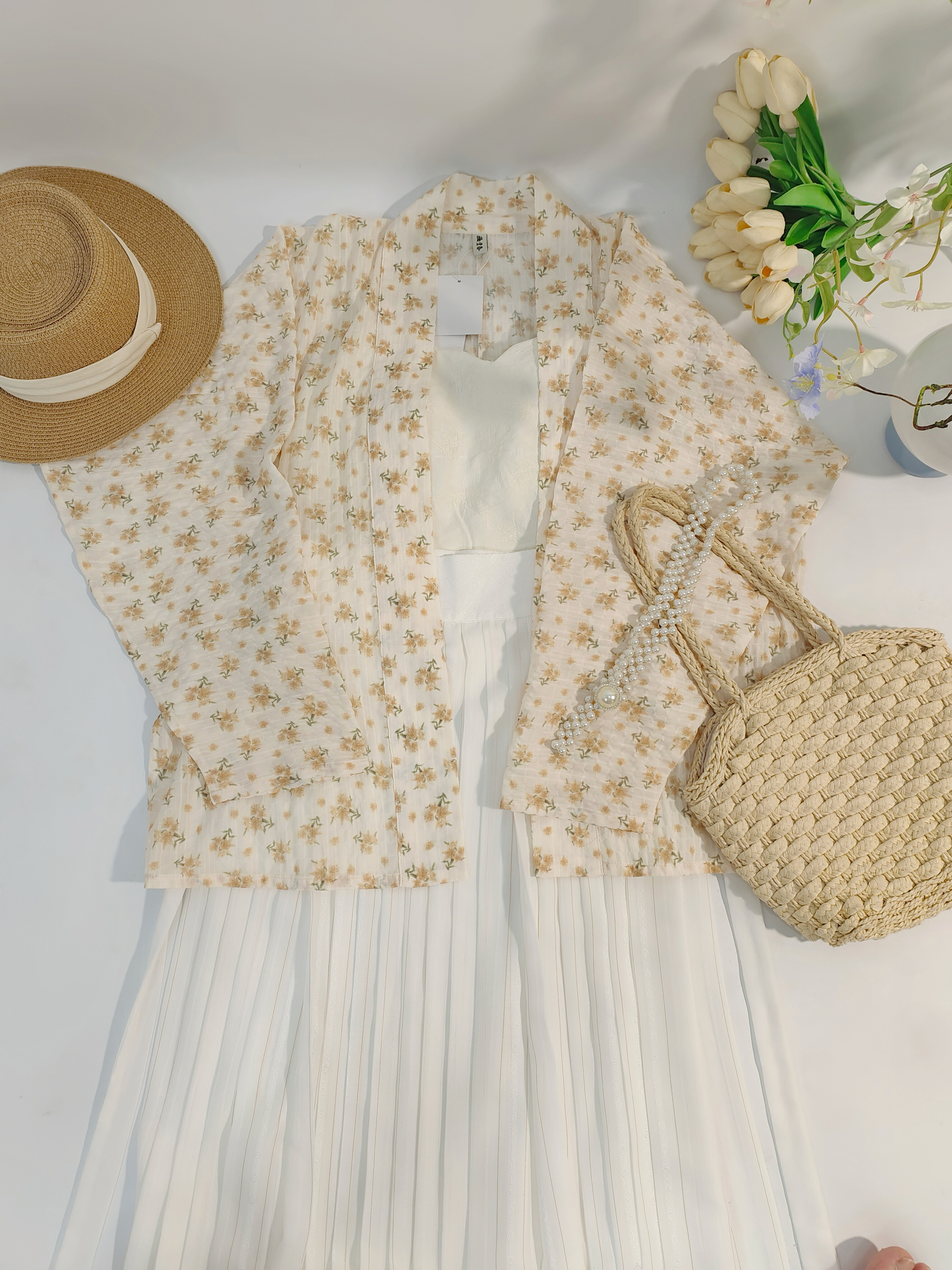 【夏日】画堂春飞机袖汉服女宋制薄款对襟衫印花短衫日常外套现货