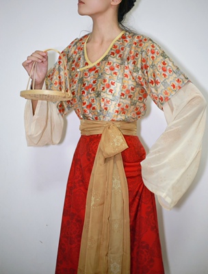 画堂春 | 日常唐制垂领衫褙子现货飘逸垂感显瘦通勤汉服