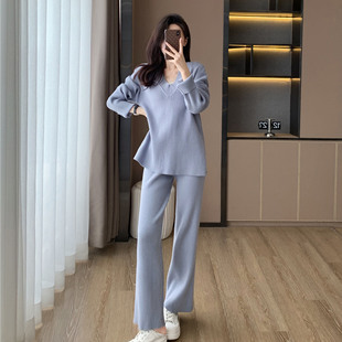 港味轻奢名媛针织套装 秋季 2025年新款 韩系冷淡风高级感两件套女装