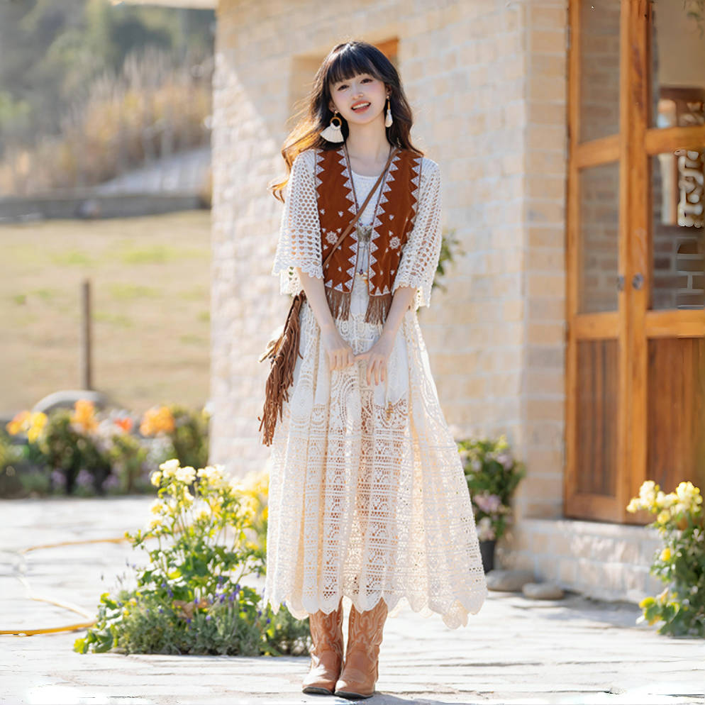 西部牛仔外套民族风马甲