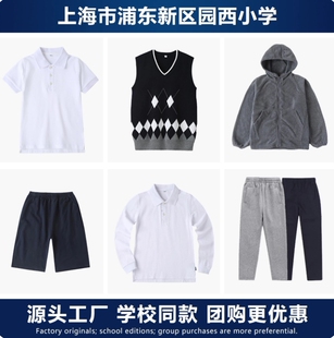上海浦东新区园西小学校服春秋长袖POLO衫夏季短T恤背心冬运动装