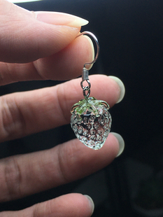 霉有烦恼创意清新小众草莓耳坠耳环耳饰品项链吊坠纯手工生日礼物