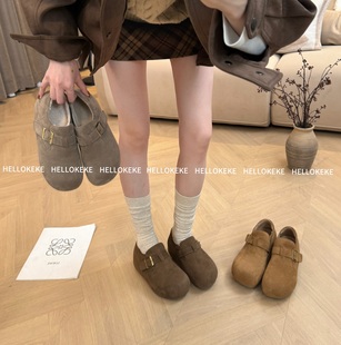 KEKE 棉鞋 暖暖 小个子定制独立开模绒面增高勃肯鞋 6cm HELLO