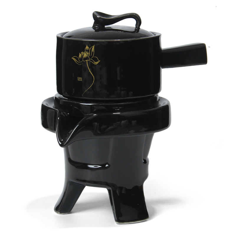 石磨半自動功夫茶具套裝懶人防燙泡茶器時來運轉創意茶壺茶杯整套