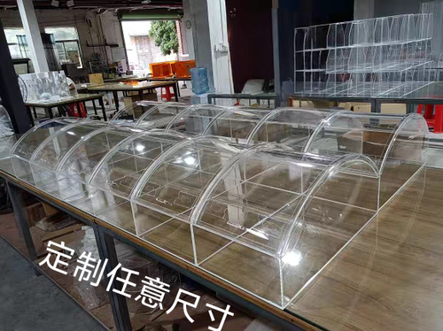 亚克力透明弧形堆头展示箱
