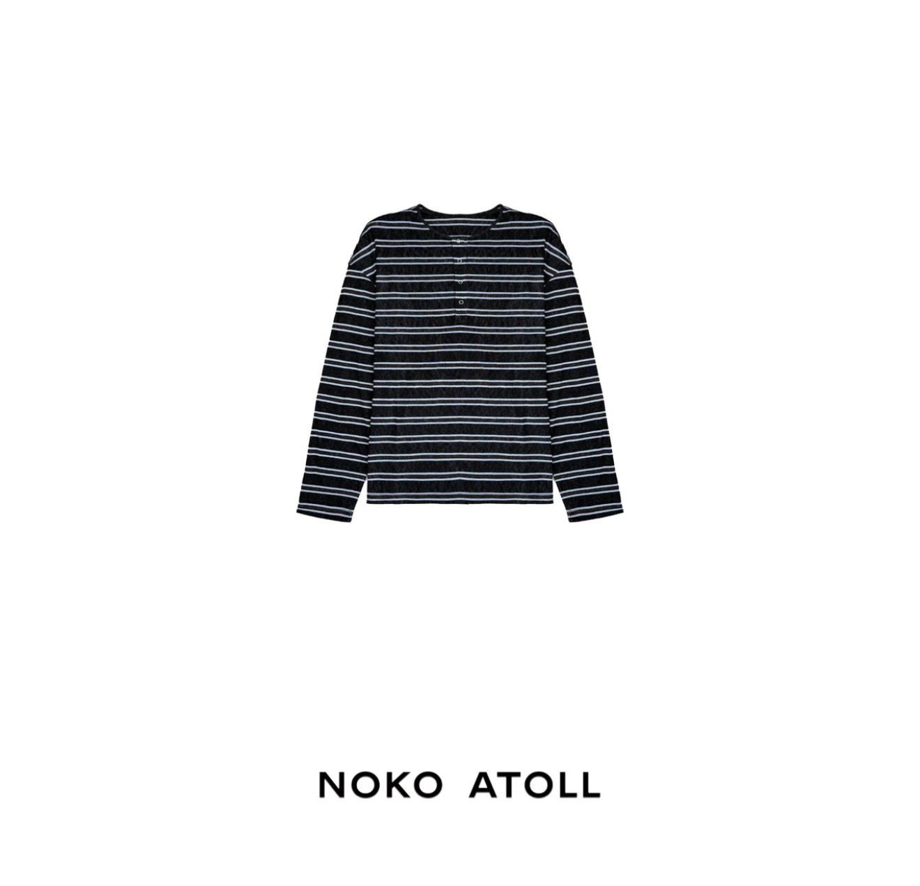 【NOKO】锅叔立荐/情侣款轻薄莱赛尔天丝五爪扣条纹长袖防晒T