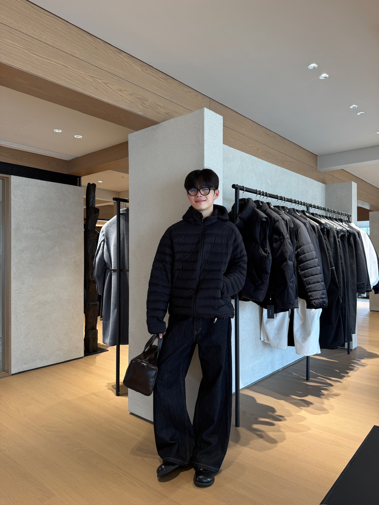 DUPU CONTRACTED 鹅绒系列/进口尼龙66轻量化连帽高领排骨羽绒服