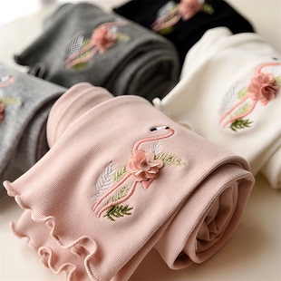 打底款 儿童裤 春装 新款 子洋气女童2024 童外穿薄长裤 春秋棉质中大裤