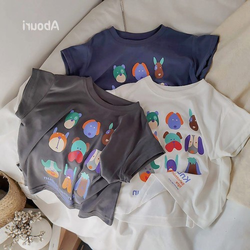 童装夏季短袖t恤韩国男女宝宝