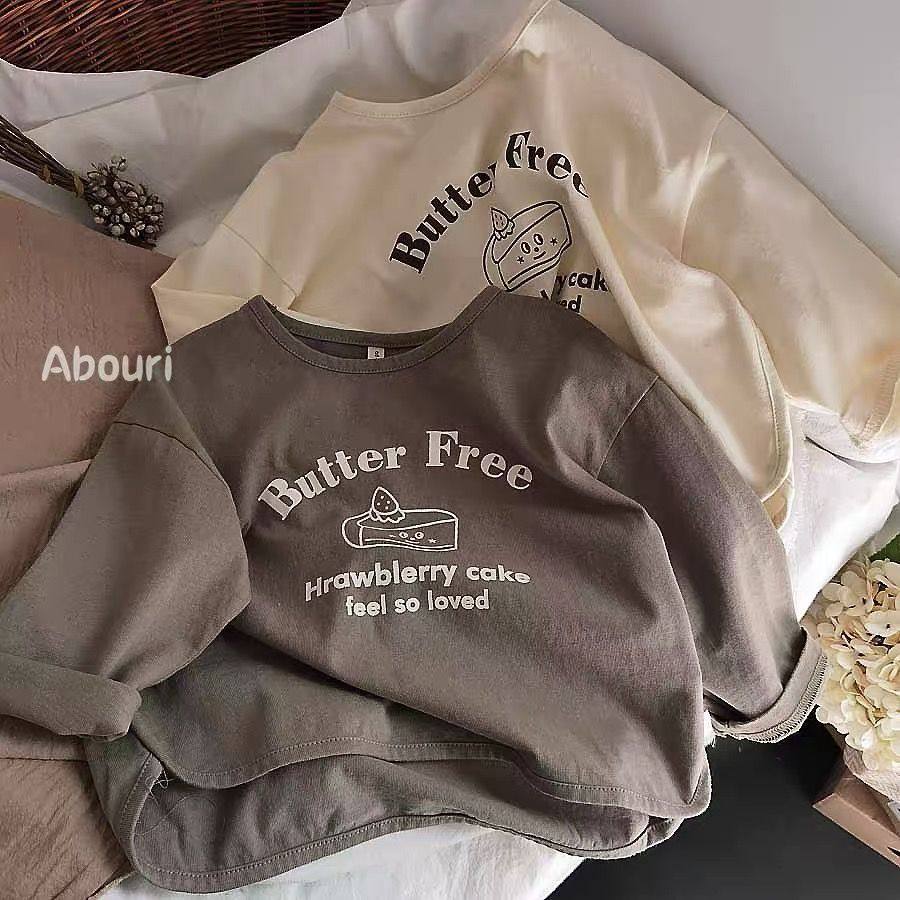 小叽咕2023新品~韩版男女童卡通亲子长袖宽松T恤儿童打底衫上衣潮