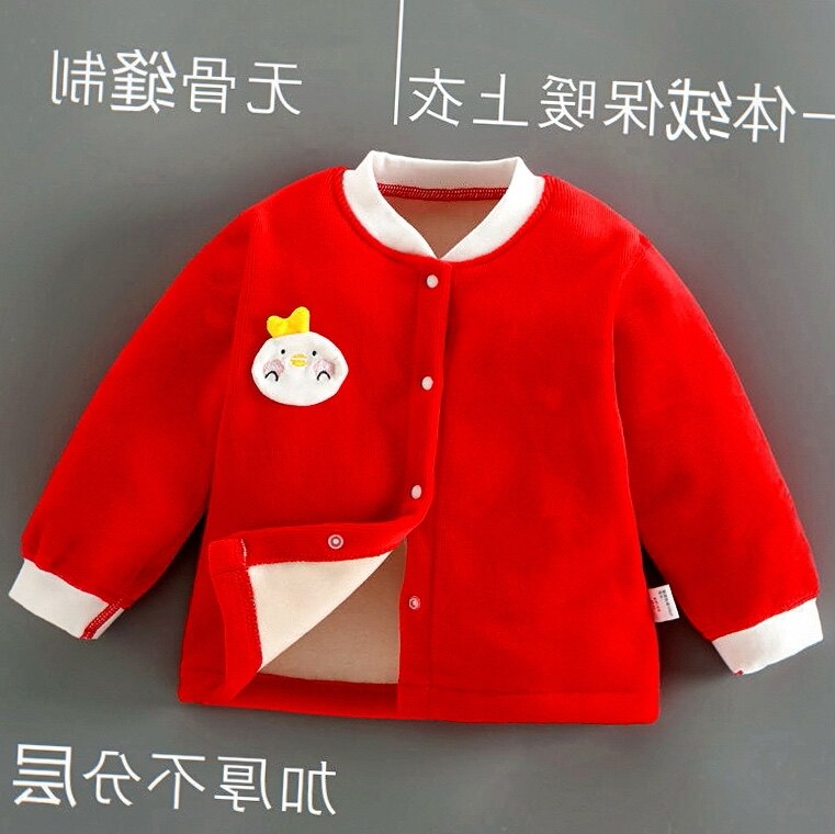 上衣单件婴儿加绒开衫儿童